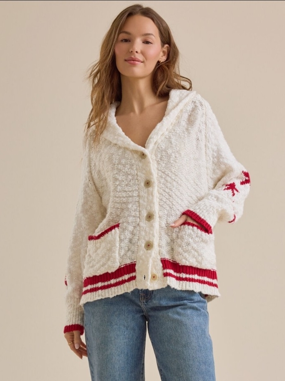 Altar'd State Willa Flag Cardigan - Picture 2 of 13
